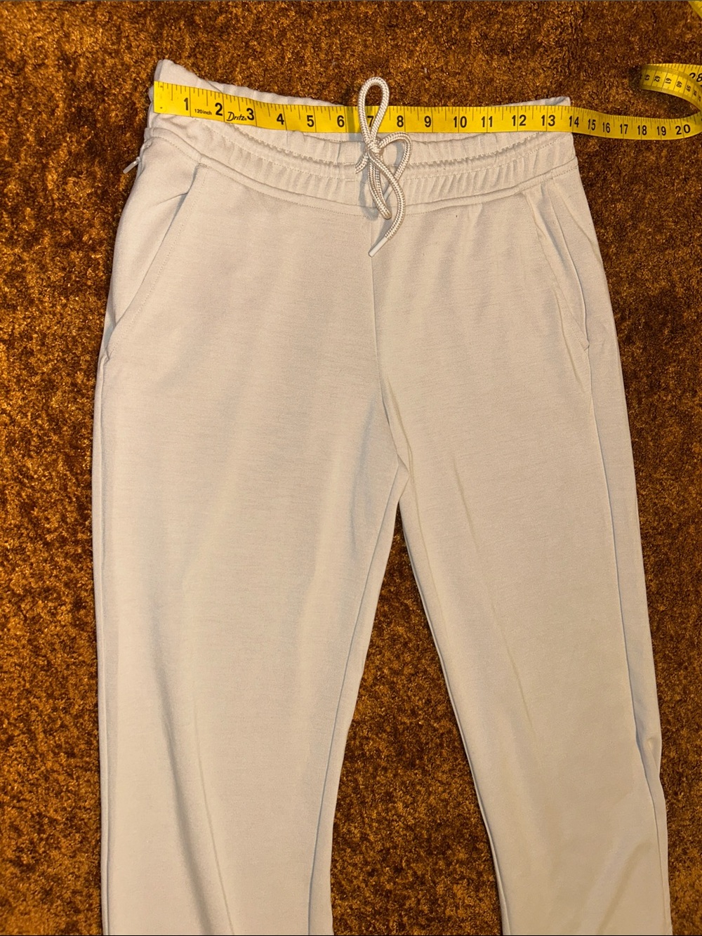Athleta Cream Wide-Leg Drawstring Track Pants - Picture 2 of 7